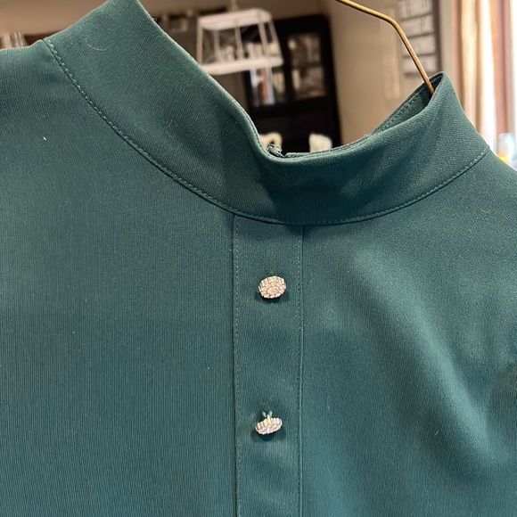 Zara XS green long sleeved dress EUC P2P-18.5in - Picture 6 of 8